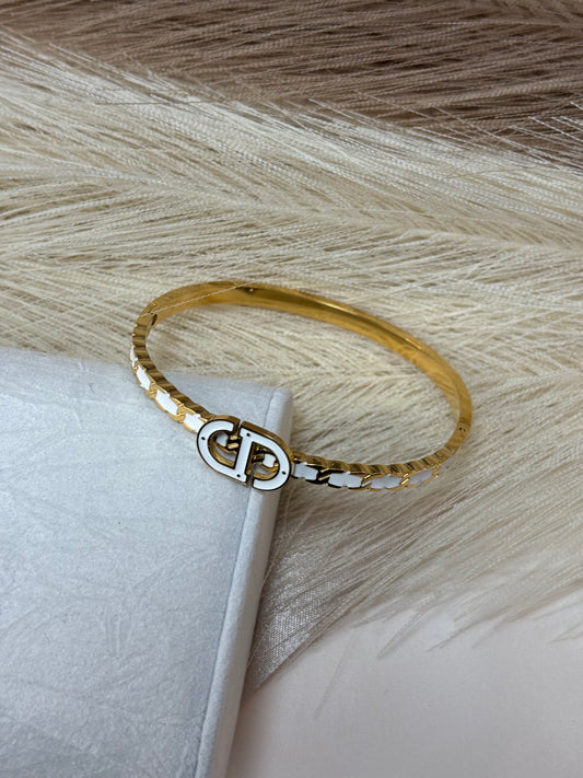 White Accent CD Bracelet