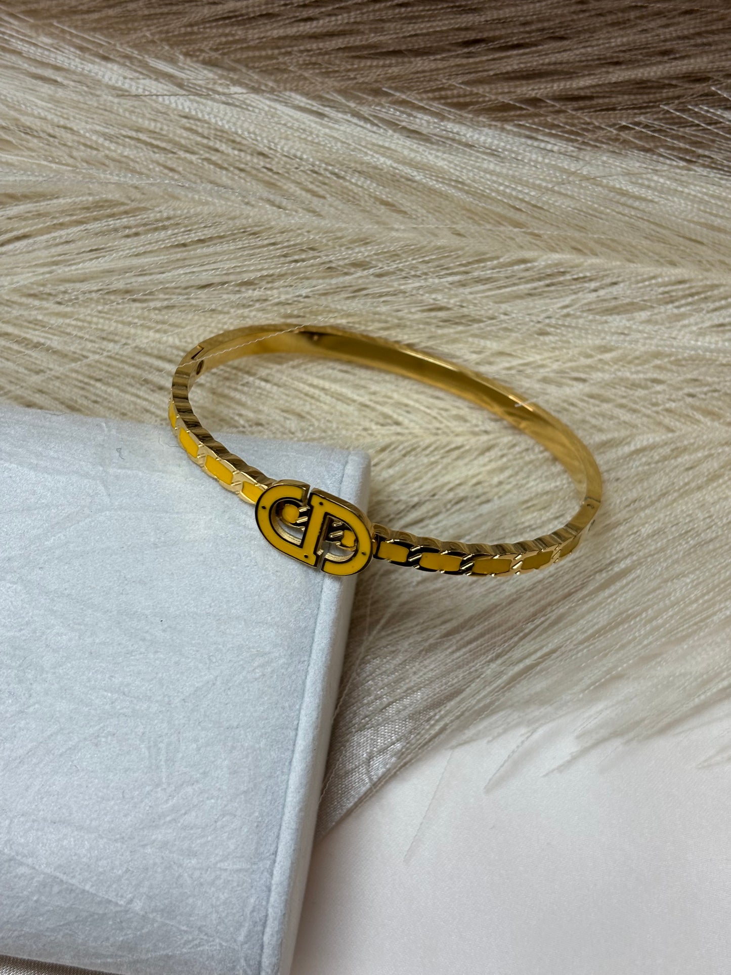 Yellow Accent CD Bracelet