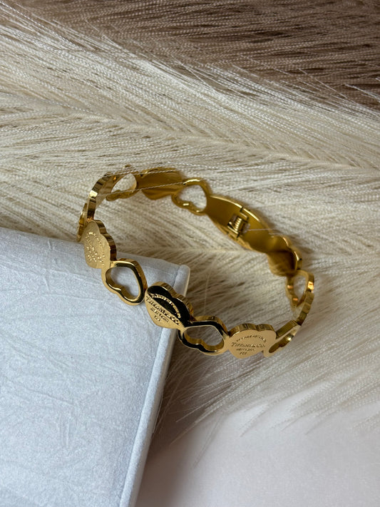 Gold Hearts Bracelet